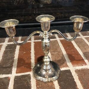 Vintage silver plated candelabra 7.25x8.25”